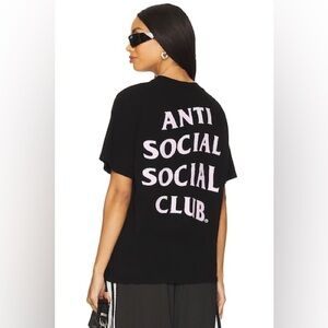Anti Social Social Club Black Tee with White Logo
